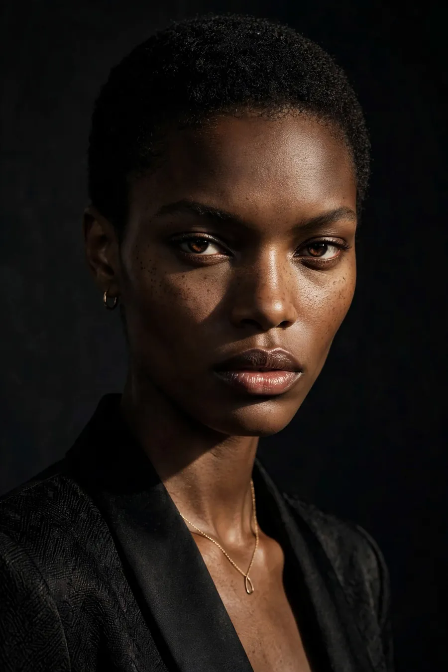 Editorial portrait of a model for BMG CATWALK